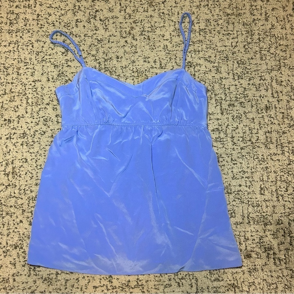 Lilly Pulitzer Periwinkle Blue 100% Silk Cami Tank Top Size XS